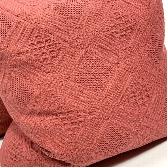 Ralph Lauren New Diamond Weave Pillows Red Knit - Picture 4 of 5